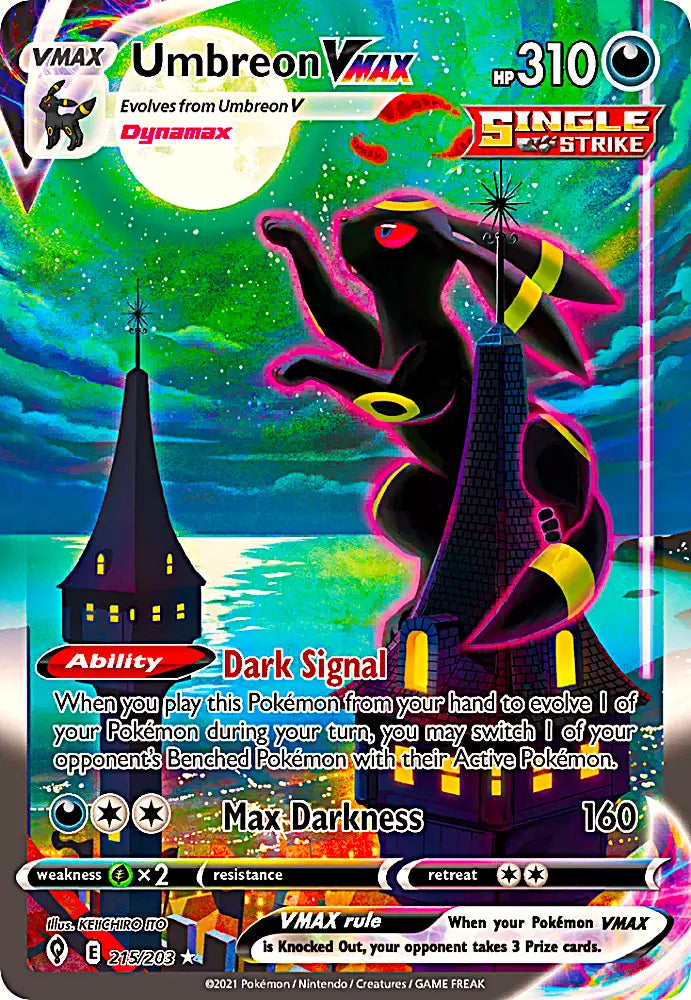 Moonbreon -Umbreon VMAX (Alternate Art Secret)- SWSH07- Packs 1:500 Pull